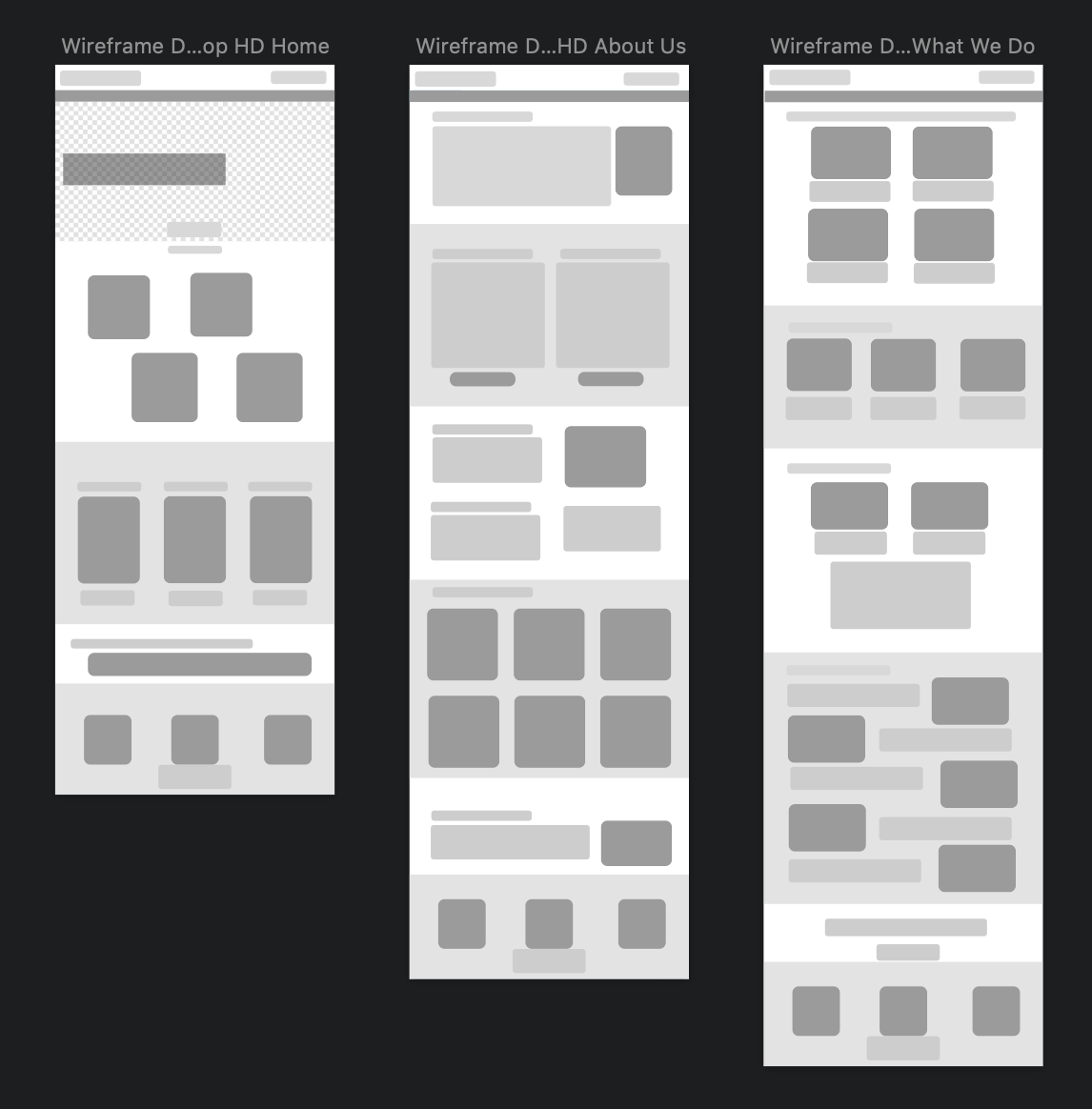 Desktop-Wireframes