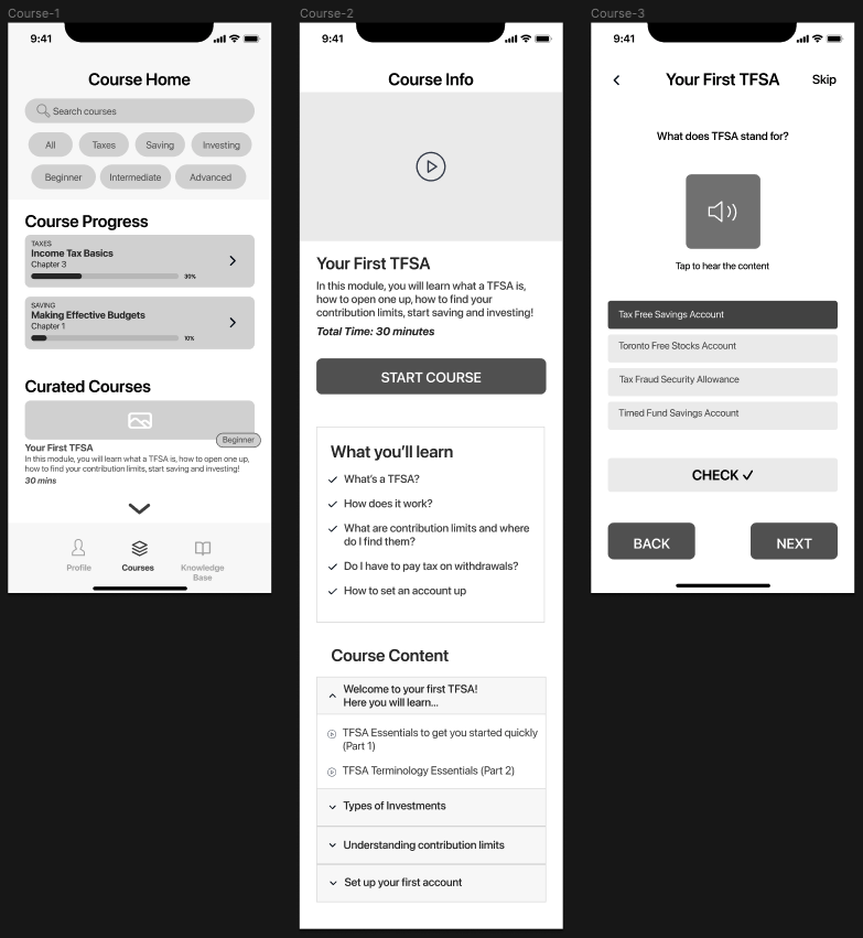 Course-Wireframes